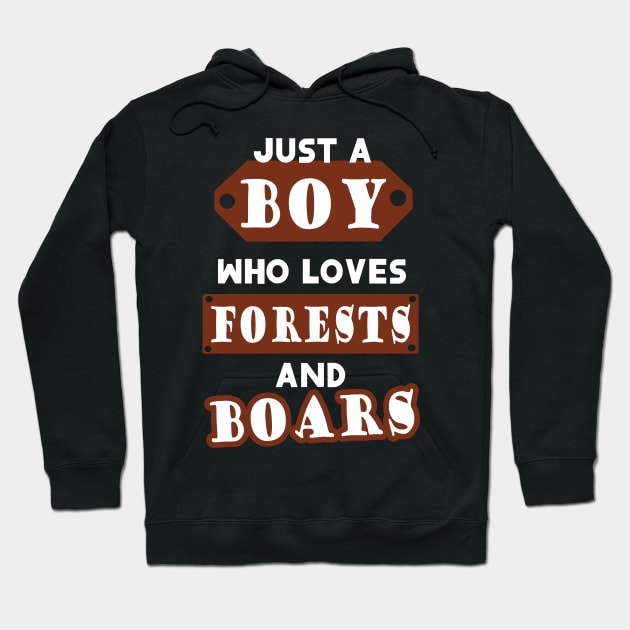 Men wild boar forest wild boar boys saying Hoodie by FindYourFavouriteDesign